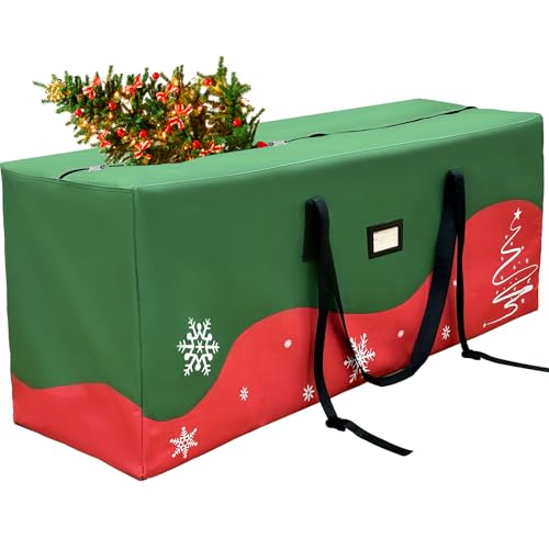 OurWarm Weihnachtsbaum-Aufbewahrungstasche, extra große Weihnachtsaufbewahrungsbehälter, passend für bis zu 2,5 m künstliche Bäume, robuste 600D Oxford-Weihnachtsbaumtasche mit robusten Griffen und von OurWarm