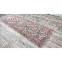100 X 300 cm Roter Büro Teppichläufer Im Boho Style von OushakRugStudio