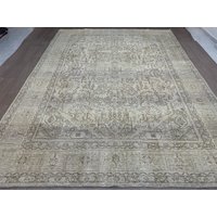 Pale Vintage Teppich Übergroßer Palast - 24, 5 X 30, 5 cm Großer Für Salon-Wohnzimmer von OushakRugStudio