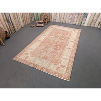 150x250 Wollteppich Handgewebter Vintage Teppich Handgeknüpfter Küchenteppich Boho Bohemian Deko Büroteppich von OushakRugsHouse