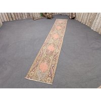 2x30 Oushak Teppichläufer Vintage Teppich Läufer Dekorativer Küchenteppich Boho Shabby von OushakRugsHouse