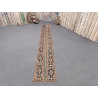 2x30 Oushak Teppichläufer Vintage Teppich Läufer Handgemachter Wollteppich Schmaler Dekorativer 300x400 von OushakRugsHouse