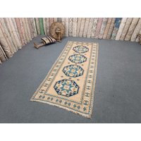 Handgewebter Vintage Teppich Läufer 200x300 Wollteppich Küche von OushakRugsHouse