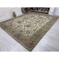 300x300 Perser Teppich/Antiker Handgewebter Vintage Wollteppich Schlafzimmer 270x320cm von OushakRugsStore