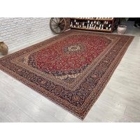 Vintage Perserteppich/Handgewebter Teppich Roter von OushakRugsStore