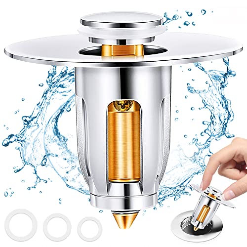 Badewannenstöpsel, Waschbeckenstöpsel, Ersatz, Edelstahl, Pop-Up-Universal-Waschbecken-Ablaufstopfen, Badewannen-Stopper für 28–58 mm Abflusslöcher Badewannenstöpsel, Waschbeckenstöpsel, Ersatz, Edelstahl, Pop-Up-Universal-Waschbecken-Ablaufstopfen, Badewannen-Stopper für 28–58 mm Abflusslöcher von Ousinby