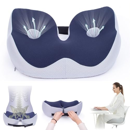Ischiaskissen, Steißbeinkissen für Steißbeinschmerzen, Verstellbare Stuhlkissen Memory Foam Sitzkissen Ergonomisches Reduzieren Ischias Rückenschmerzen Stuhlkissen für Bürostuhl, Rollstuhl, Autositz Ischiaskissen, Steißbeinkissen für Steißbeinschmerzen, Verstellbare Stuhlkissen Memory Foam Sitzkissen Ergonomisches Reduzieren Ischias Rückenschmerzen Stuhlkissen für Bürostuhl, Rollstuhl, Autositz von Ousinby