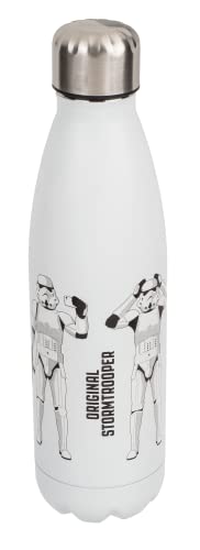 Out of the blue Trinkflasche-Edelstahl weiß, Stormtrooper Wasserfalsche 500 ml – wiederverwendbar für heiße und kalte Getränke, 71/3292, Weiss von Out of the blue