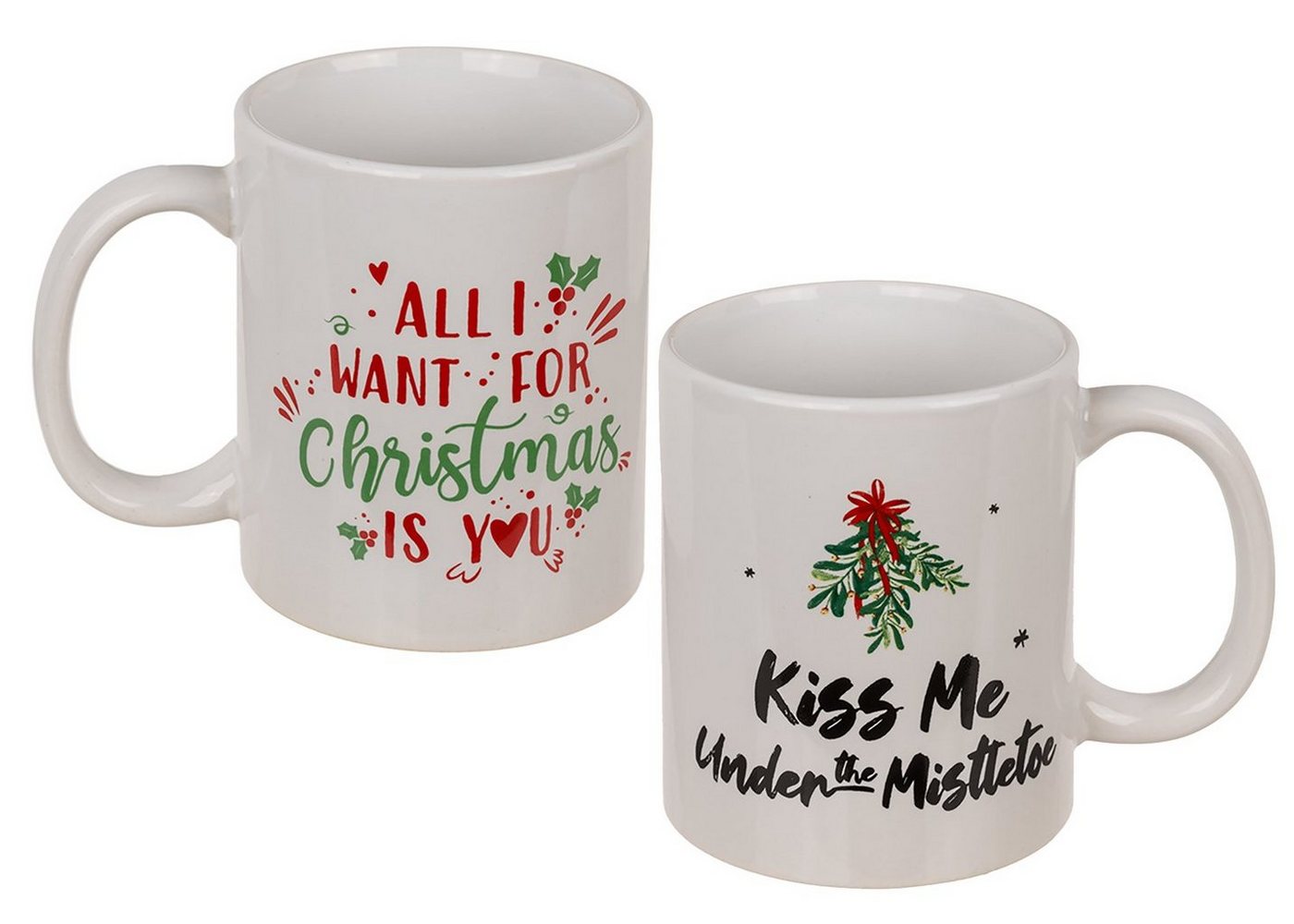 Out of the Blue Backform Weihnachts Tassen 2er Set All I want & Mistletoe Out of the Blue Backform Weihnachts Tassen 2er Set All I want & Mistletoe von Out of the Blue