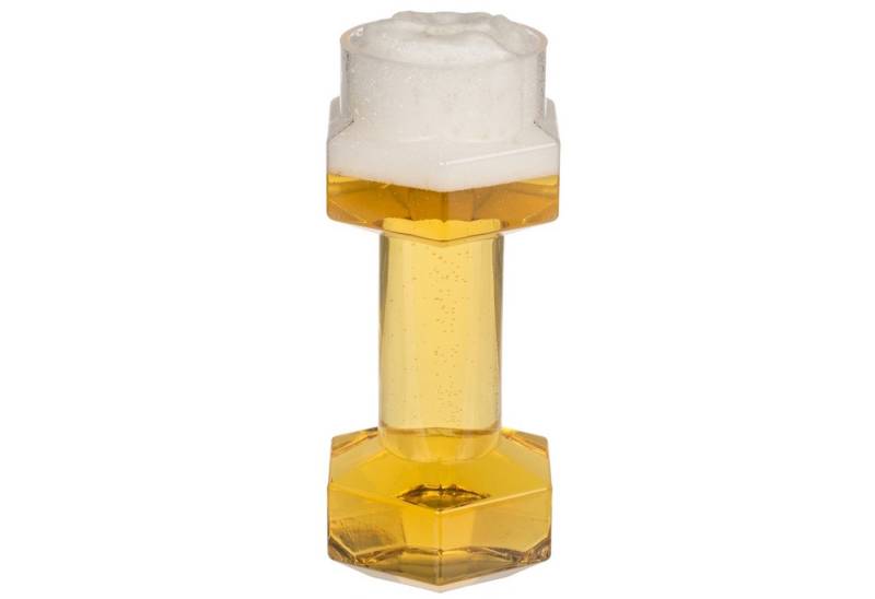 Out of the Blue Bierglas XXL Hantel Bierglas mit ca. 700ml Fassungsvermögen von Out of the Blue