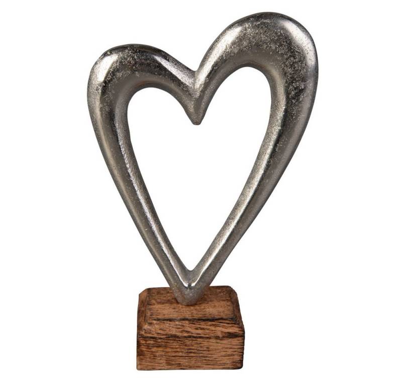 Out of the Blue Dekofigur Dekoherz - auf hölzernem Sockel - ca. 17 cm von Out of the Blue