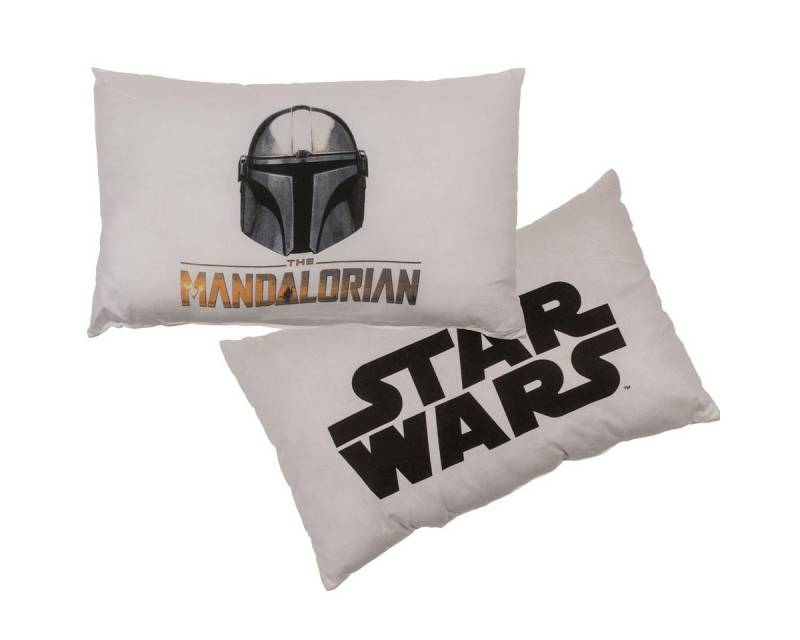 Out of the Blue Dekokissen Star Wars Deko-Kissen The Mandalorian, Kissen 30 x 50 cm, Ein Kissen, Vorder-/Rückseite unterschiedliches Motiv von Out of the Blue
