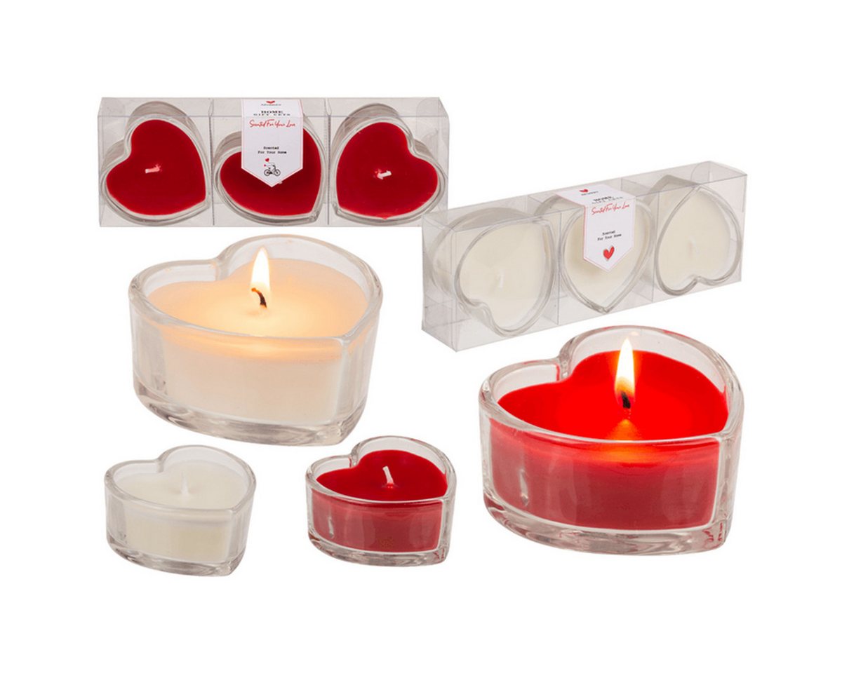 Out of the Blue Duftkerze Duftkerze im Herz-Glas (Be Mine, Love forever) von Out of the Blue