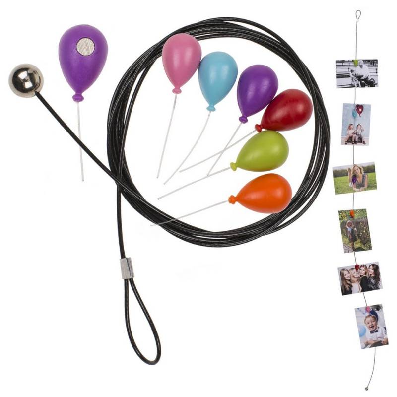 Out of the Blue Fotohalter Luftballon Fotodraht mit ca. 150cm Länge und 6 Magneten von Out of the Blue