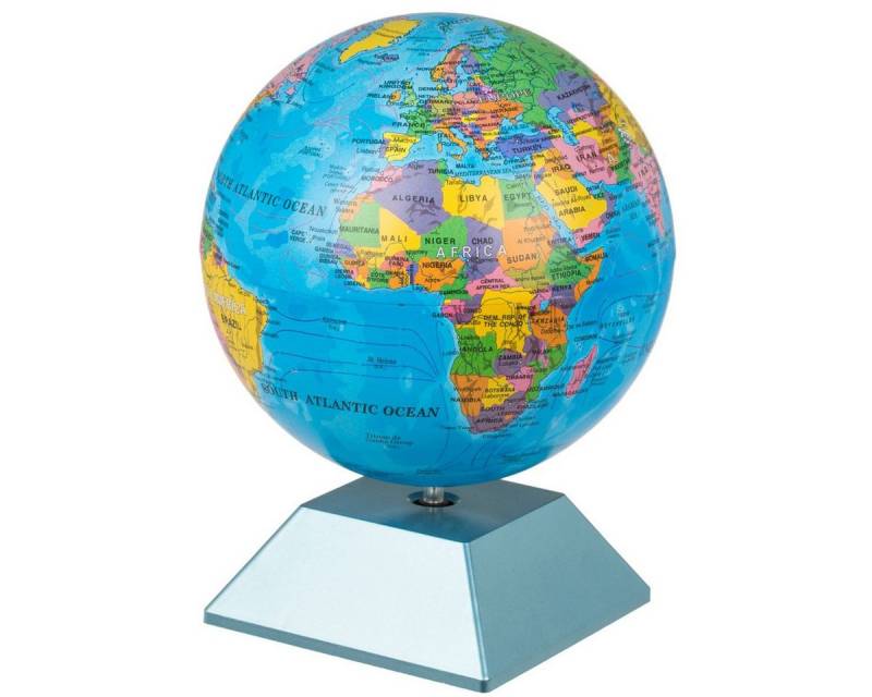 Out of the Blue Globus Rotierende Weltkugel ca. 14 x 19 cm in Geschenkkarton Weltglobus, (1-tlg), detailreich gestaltet von Out of the Blue