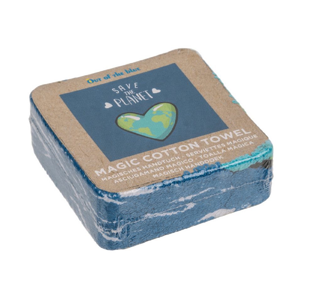 Out of the Blue Handtuch Rettet den Planeten, Magisches Kindertuch, Zauberhandtuch, (1-St), Baumwoll-Handtuch, Save the Planet / Magic Towel / Geschenkidee von Out of the Blue