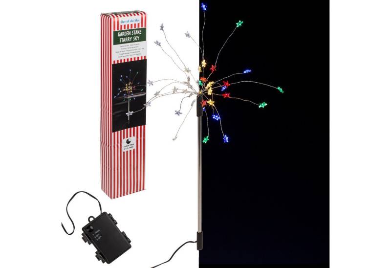 Out of the Blue LED Dekolicht LED Gartenstecker Sternenhimmel bunt mit Timer, Batteriebetrieb, Timerfunktion, Ein-/Ausschalter, LED, mit 6-Std. Timer, IP44, 40 LEDs von Out of the Blue