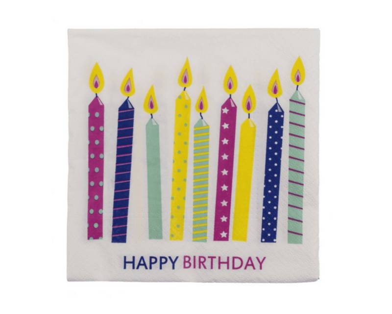 Out of the Blue Papierserviette Papier-Servietten, Geburtstagskerzen Out of the Blue Papierserviette Papier-Servietten, Geburtstagskerzen von Out of the Blue