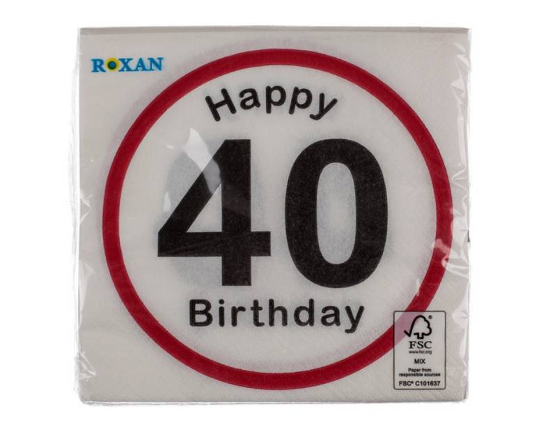 Out of the Blue Papierserviette Papier-Servietten, Happy Birthday - 40 von Out of the Blue