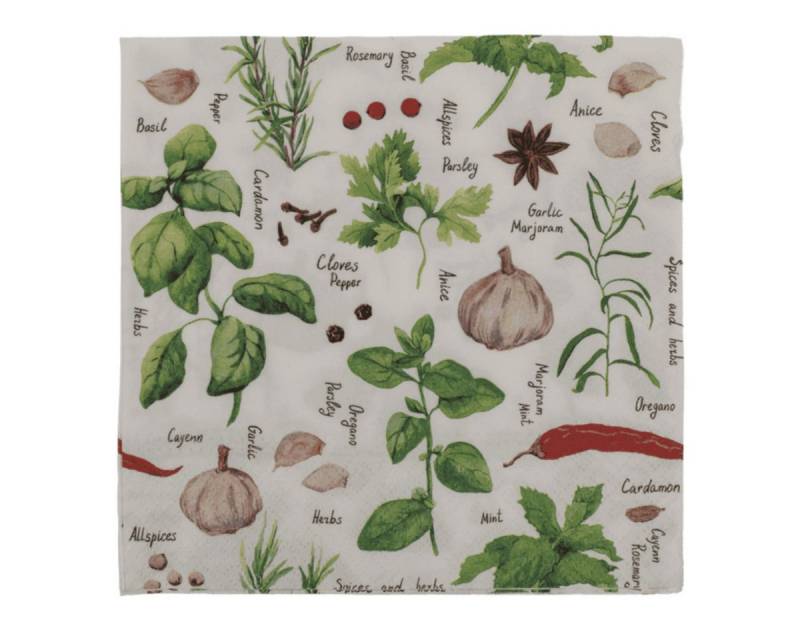 Out of the Blue Papierserviette Papier-Servietten, Herbs & Spices von Out of the Blue