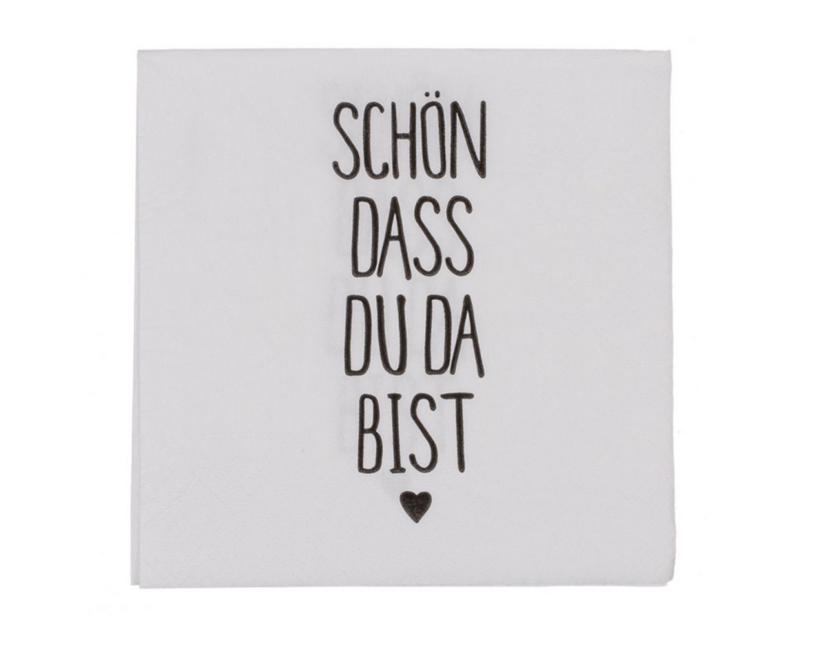 Out of the Blue Papierserviette Papier-Servietten, Schön dass du da bist von Out of the Blue