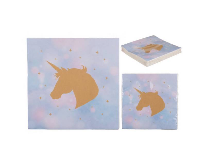Out of the Blue Papierserviette Papier-Servietten, Unicorn, ca. 33 x 33 cm von Out of the Blue