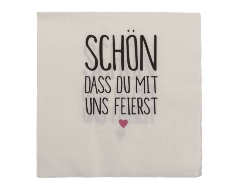 Out of the Blue Papierserviette Weiß/Graue Papier-Servietten von Out of the Blue