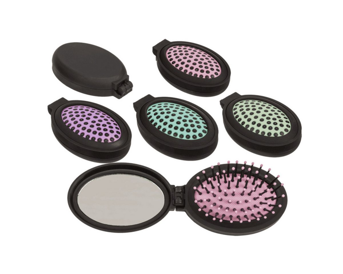 Out of the Blue Taschenspiegel Faltbarer Taschenspiegel mit Haarbürste von Out of the Blue