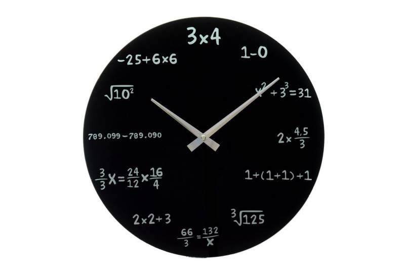 Out of the Blue Wanduhr Mathe Wanduhr in schwarz von Out of the Blue