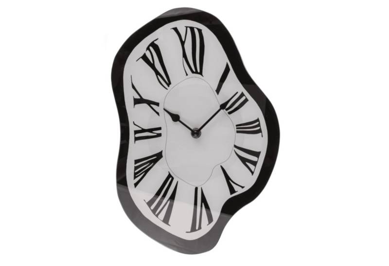 Out of the Blue Wanduhr Melting Time Wanduhr aus Glas - die Zeit schmilzt dahin von Out of the Blue