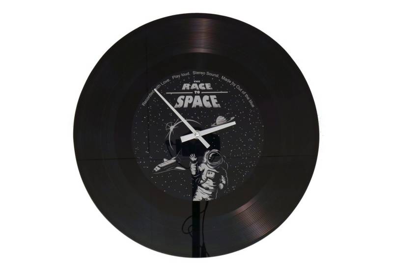 Out of the Blue Wanduhr Schallplatte Astronaut Wanduhr aus MDF mit Weltraummotiv von Out of the Blue