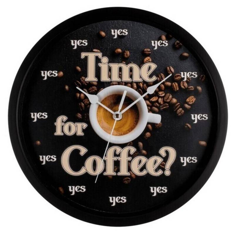 Out of the Blue Wanduhr Time for Coffee Wanduhr aus MDF von Out of the Blue