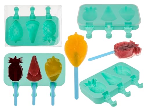Eisform, Ananas/Erdbeere/Wassermelone, aus Platin-Silikon, in bedruckter PET-Box von Out of the blue