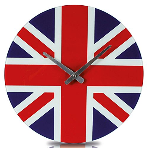 Glas Wanduhr Union Jack England 40 cm von Out of the blue