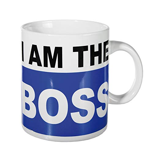 Kaffeebecher XXL 850 ml mit Henkel mit Schriftzug I AM THE BOSS von Out of the blue