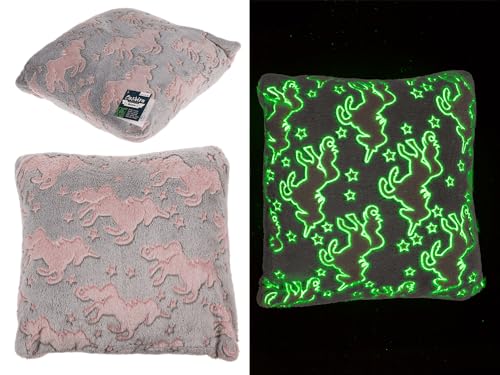 Kuschelkissen, Einhorn, mit Glow in The Dark, 40 x 40 cm, 100% Polyester, Füllgewicht: 280g, vakuumverpackt, 6 Stück im Polybeutel Kuschelkissen, Einhorn, mit Glow in The Dark, 40 x 40 cm, 100% Polyester, Füllgewicht: 280g, vakuumverpackt, 6 Stück im Polybeutel von Out of the blue