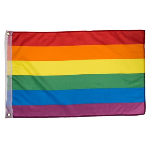 LGBTQ+ Stolz Gay Pride Regenbogen Multicolor Metallösen Flagge von Out of the blue