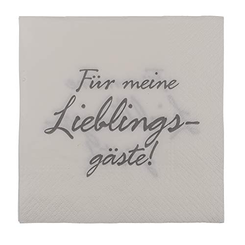 Out of the blue 145270 weiß-grau Papierservietten für meine Lieblingsgäste, Papier von Out of the blue