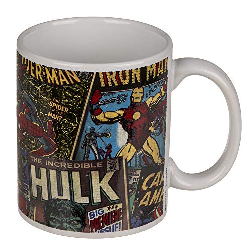 Out of the blue 78/8329 Keramik-Becher, Marvel Retro, für ca. 325 ml, H: 10 cm von Out of the blue