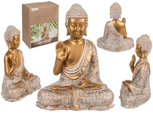 Out of the blue Deko-Figur, Buddha, ca. 16,5 x 10 x 21 cm, aus Polyresin, in Geschenkverpackung von Out of the blue