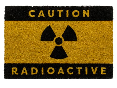 Out of the blue Fußmatte,Caution - Radioactive, ca. 60 x 40 cm, mit Headercard zum Aufhängen von Out of the blue