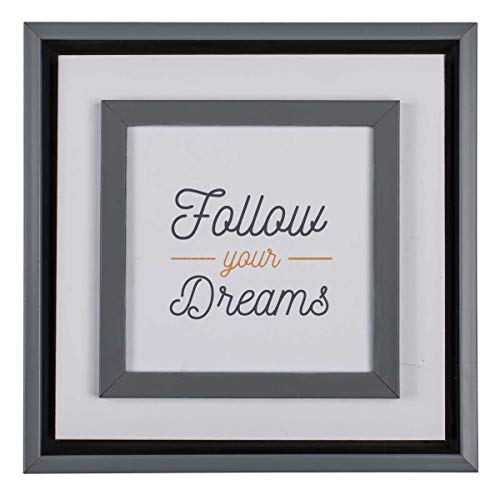 Out of the blue Holz Schild 'Follow Your Dreams' zum Aufhängen aus Holz, Maße (H x B x T): 20 x 20 x 0,5 cm, Bild ideal zum Shabby-/Vintage-Look von Out of the blue