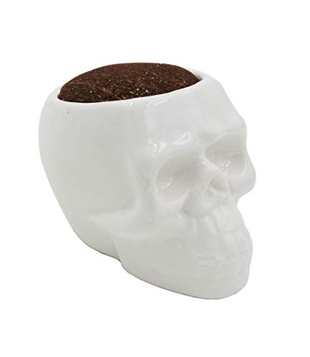 Out of the blue Kopf mit Gras Keramik, Skull, ca. 5,5 cm von Out of the blue
