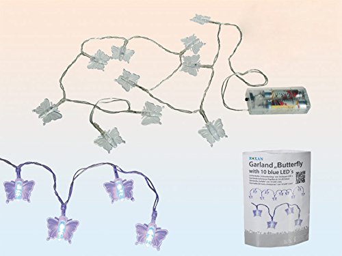 Out of the blue Lichterkette, Schmetterling, Kunststoff, Menhrfarbig, 110 x 3 cm von Out of the blue