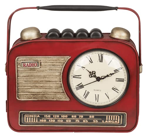 Out of the blue Metall-Schlüsselkasten, Radio mit Uhr, Rot, one Size von Out of the blue