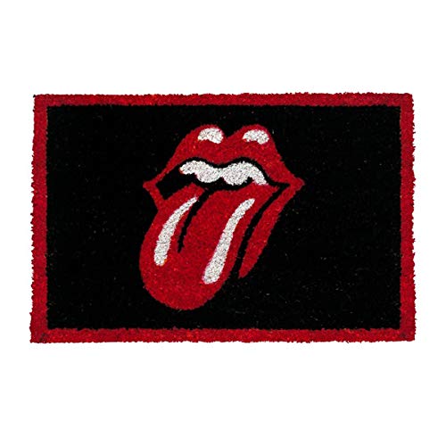 Out of the blue Rolling Stones Lips Door Mat Fußmatte, Kokosnussfasern, schwarz, 60 x 40 x 1.8 cm von Out of the blue