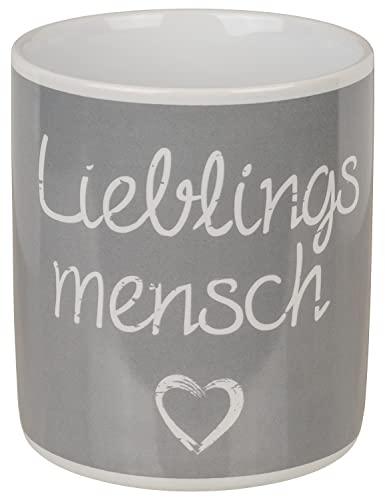Out of the blue XXL Becher Tasse »Lieblingsmensch« Steingut im Geschenkkarton 850ml, 1 Stück (1er Pack) von Out of the blue