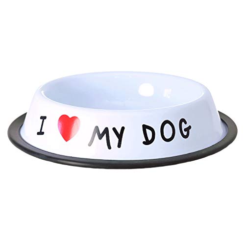 ootb Edelstahl Futternapf I Love My Dog von Out of the blue