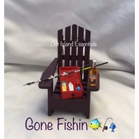 Gone Fishin Für Weihnachten Strand Ornament | Adirondack Stuhl Christbaumschmuck Strandkorb Weihnachtsschmuck Küstenweihnacht von OutIslandEssentials