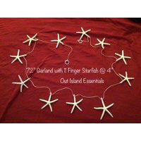 Knobby Seestern Girlande 72 Zoll, Girlande, 11 Seesterne, Küstendekoration, Küstengirlande, Stringed Shells von OutIslandEssentials